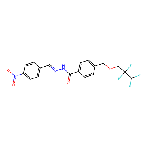 N'-{4-nitrobenzylidene}-4-[(2,2,3,3-tetrafluoropropoxy)methyl]benzohydrazide structure