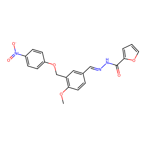 N'-[3-({4-nitrophenoxy}methyl)-4-methoxybenzylidene]-2-furohydrazide structure