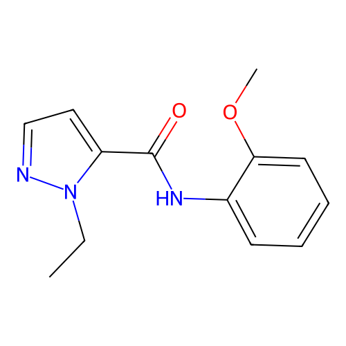 1-ethyl-N-(2-methoxyphenyl)-1H-pyrazole-5-carboxamide structure