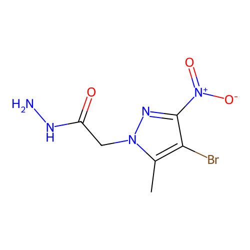 2-(4-bromo-5-methyl-3-nitro-1H-pyrazol-1-yl)acetohydrazide structure