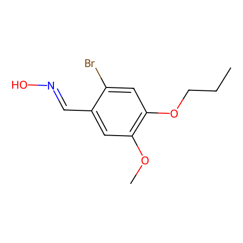 (2-Bromo-5-methoxy-4-propoxyphenyl)(hydroxyimino)methane structure