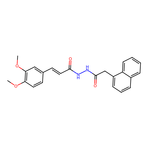 (2E)-3-(3,4-dimethoxyphenyl)-N'-(naphthalen-1-ylacetyl)prop-2-enehydrazide structure