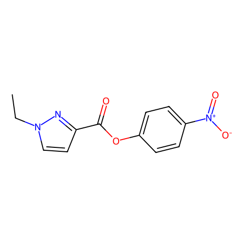 4-nitrophenyl 1-ethyl-1H-pyrazole-3-carboxylate structure