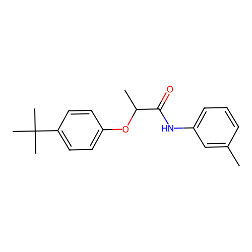 2-(4-tert-butylphenoxy)-N-(3-methylphenyl)propanamide structure