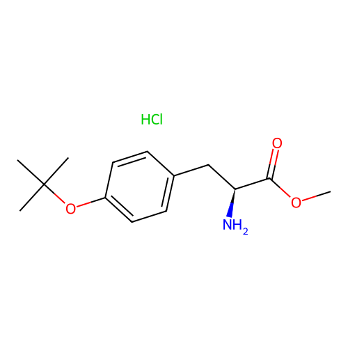 Methyl O-tert-butyl-L-tyrosinate hydrochloride structure