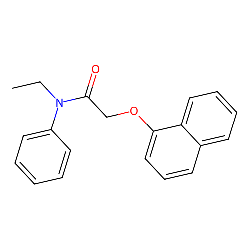 N-ethyl-2-(1-naphthyloxy)-N-phenylacetamide structure