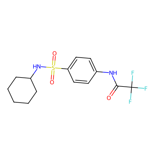 N-[4-(cyclohexylsulfamoyl)phenyl]-2,2,2-trifluoroacetamide structure