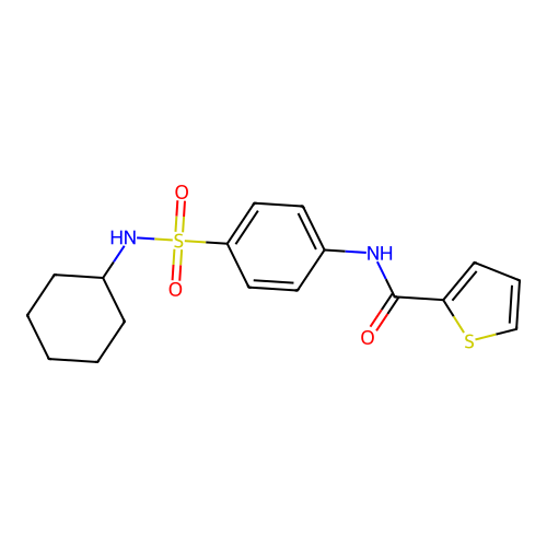 N-[4-(cyclohexylsulfamoyl)phenyl]thiophene-2-carboxamide structure