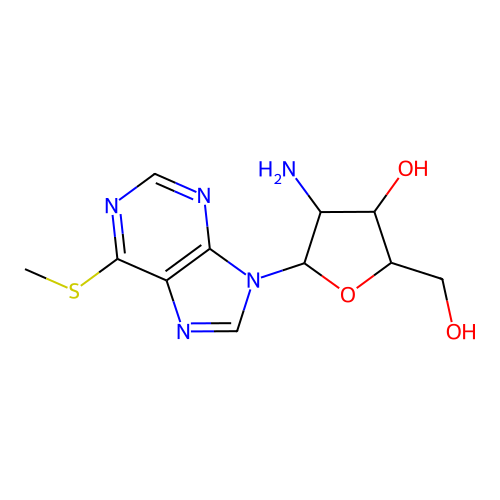 9-(2-Amino-2-deoxypentofuranosyl)-6-(methylsulfanyl)-9h-purine structure