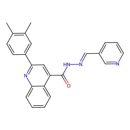 2-(3,4-dimethylphenyl)-N'-(3-pyridinylmethylene)-4-quinolinecarbohydrazide structure