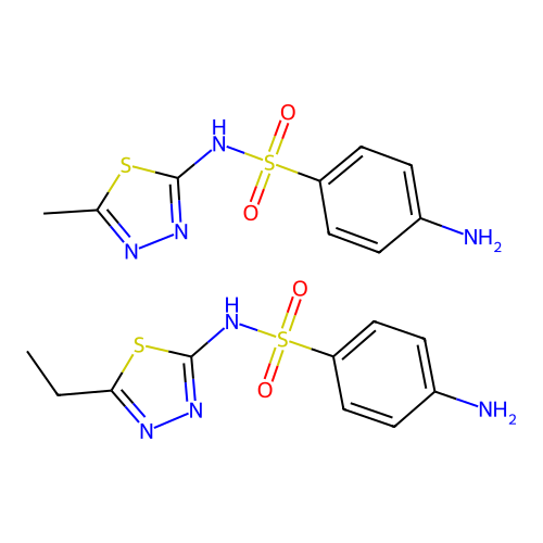Sulfaethidole, sulfamethizole drug combination structure