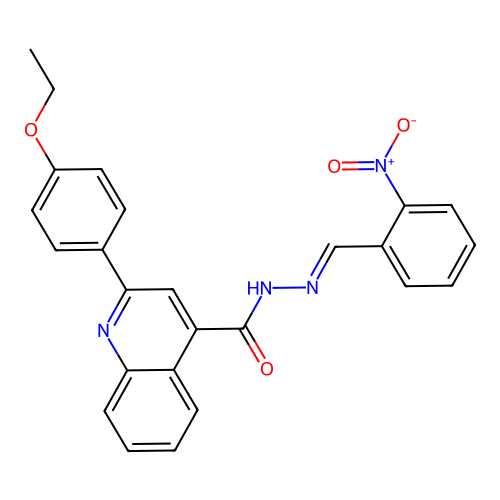 2-(4-ethoxyphenyl)-N'-{2-nitrobenzylidene}-4-quinolinecarbohydrazide structure