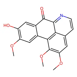 9-Hydroxy-1,2,10-trimethoxy-7H-dibenzo(de,g)quinolin-7-one structure