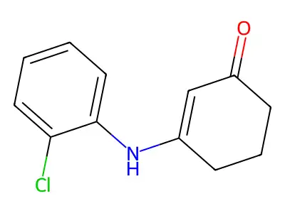 2-Cyclohexen-1-one, 3-((2-chlorophenyl)amino)- structure