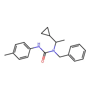1-Benzyl-1-(1-cyclopropylethyl)-3-(4-methylphenyl)urea structure