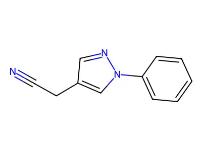 2-(1-phenyl-1H-pyrazol-4-yl)acetonitrile structure