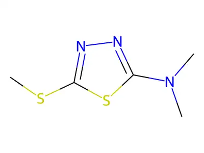 1,3,4-Thiadiazole, 2-(dimethylamino)-5-(methylthio)- structure