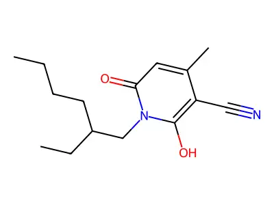 1-(2-Ethylhexyl)-1,2-dihydro-6-hydroxy-4-methyl-2-oxonicotinonitrile structure