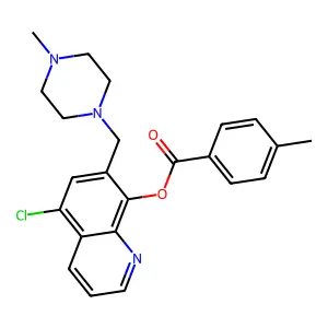 5-Chloro-7-((4-methylpiperazin-1-yl)methyl)quinolin-8-yl 4-methylbenzoate structure