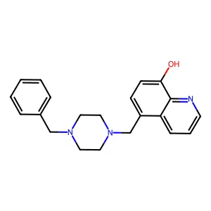 5-[(4-Benzylpiperazin-1-yl)methyl]quinolin-8-ol structure