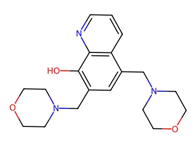 5,7-Bis(morpholin-4-ylmethyl)quinolin-8-ol structure