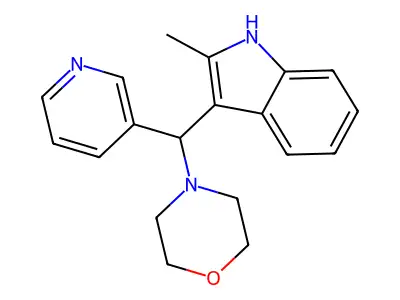 2-methyl-3-[morpholin-4-yl(pyridin-3-yl)methyl]-1H-indole structure