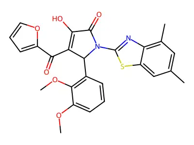 5-(2,3-Dimethoxyphenyl)-1-(4,6-dimethylbenzothiazol-2-yl)-4-(2-furylcarbonyl)-3-hydroxy-3-pyrrolin-2-one structure