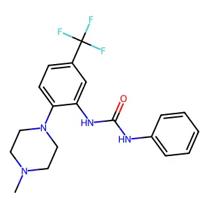 N-[2-(4-methylpiperazino)-5-(trifluoromethyl)phenyl]-N'-phenylurea structure