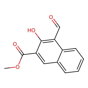 Methyl 4-formyl-3-hydroxynaphthalene-2-carboxylate structure