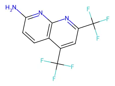 5,7-Bis(trifluoromethyl)-1,8-naphthyridin-2-amine structure