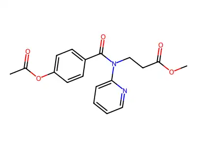 Methyl 3-[(4-acetyloxybenzoyl)-pyridin-2-ylamino]propanoate structure