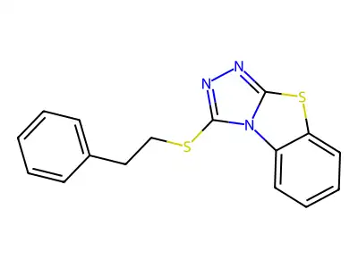 3-[(2-Phenylethyl)thio][1,2,4]triazolo[3,4-b][1,3]benzothiazole structure
