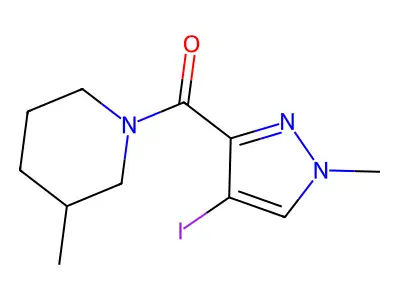 (4-Iodo-1-methylpyrazol-3-yl)-(3-methylpiperidin-1-yl)methanone structure