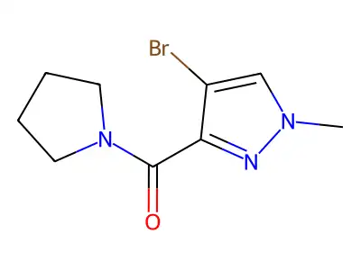 (4-bromo-1-methyl-1H-pyrazol-3-yl)(pyrrolidin-1-yl)methanone structure