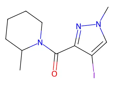 (4-Iodo-1-methylpyrazol-3-yl)-(2-methylpiperidin-1-yl)methanone structure