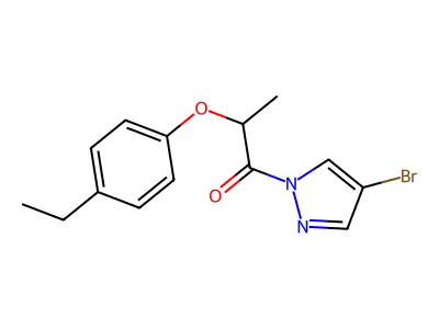 1-(4-Bromopyrazol-1-yl)-2-(4-ethylphenoxy)propan-1-one structure