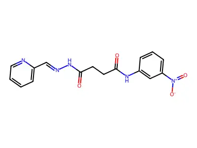 N-(3-nitrophenyl)-N'-[(E)-pyridin-2-ylmethylideneamino]butanediamide structure