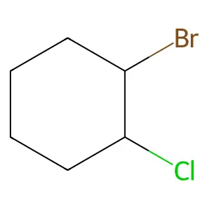 cis-1-Bromo-2-chlorocyclohexane structure