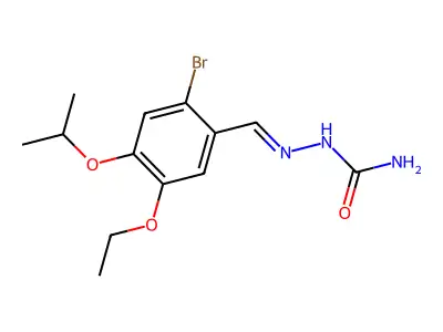 [(2-Bromo-5-ethoxy-4-propan-2-yloxyphenyl)methylideneamino]urea structure