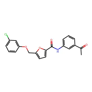 N-(3-acetylphenyl)-5-[(3-chlorophenoxy)methyl]furan-2-carboxamide structure