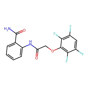 2-{[(2,3,5,6-Tetrafluorophenoxy)acetyl]amino}benzamide structure