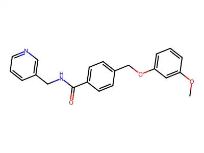 4-[(3-methoxyphenoxy)methyl]-N-(pyridin-3-ylmethyl)benzamide structure