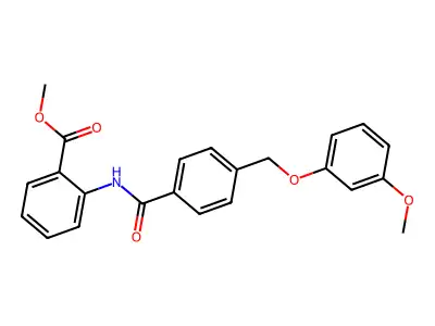 Methyl 2-({4-[(3-methoxyphenoxy)methyl]benzoyl}amino)benzoate structure
