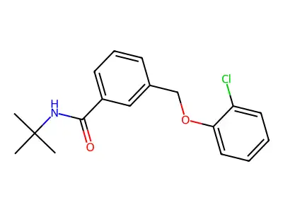 N-tert-butyl-3-[(2-chlorophenoxy)methyl]benzamide structure
