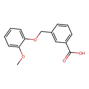 3-[(2-Methoxyphenoxy)methyl]benzoic acid structure