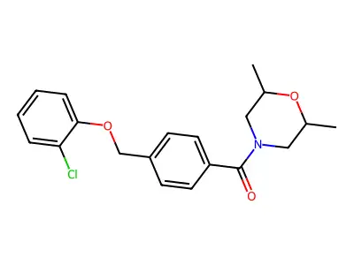 [4-[(2-Chlorophenoxy)methyl]phenyl]-(2,6-dimethylmorpholin-4-yl)methanone structure