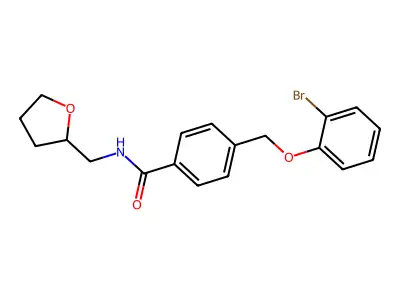 4-[(2-bromophenoxy)methyl]-N-(oxolan-2-ylmethyl)benzamide structure
