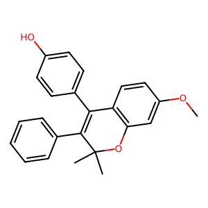 4-(7-Methoxy-2,2-dimethyl-3-phenyl-2H-1-benzopyran-4-yl)phenol structure