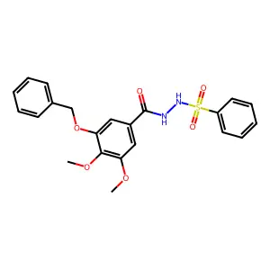 N'-(benzenesulfonyl)-3,4-dimethoxy-5-phenylmethoxybenzohydrazide structure