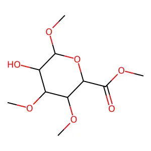 Methyl 5-hydroxy-3,4,6-trimethoxyoxane-2-carboxylate structure